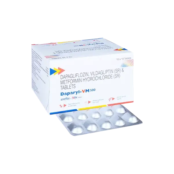 Daparyl VM 10mg/500mg/100mg Tablet